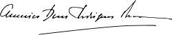 Américo Tomás – podpis