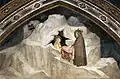 Giotto: Poustevník Zosima dává Magdaléně plášť; Assisi
