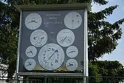 Astronomické hodiny u hvězdárny v Třebíči