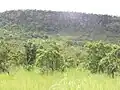 Pohled na pohoří Atakora z národního parku Pendjari (Benin)