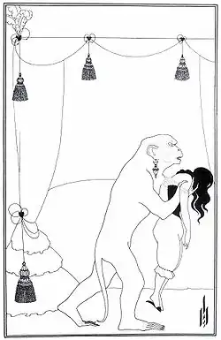 Ilustrace Aubreye Beardsleye k povídce (1895).