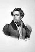 Pěvec August Fischer, asi ̟1830