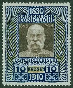 Známka 10 K, František Josef I.