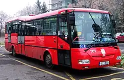 SOR BN 10,5 na lince H2 v otočce Centrum Zahradní Město, listopad 2011