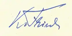 Karl von Frisch – podpis