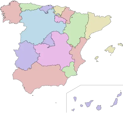 Mapa Španělska