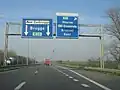 odbočka na dálnici A10 směr Brusel