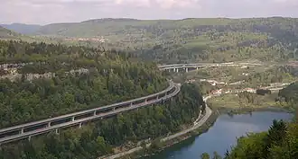 Viadukt Sylans je nejdelší (km 112)