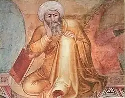 Kresba vousatého muže v arabském oděvu
