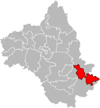 Kanton na mapě Aveyronu