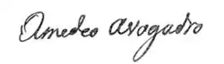 Amedeo Avogadro – podpis