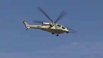 AW249 při zkušebním letu