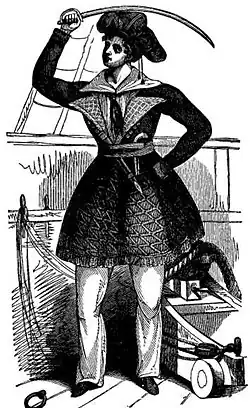 Vyobrazení Awildy v knize The Pirates Own Book z roku 1837