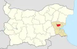 Obština na mapě Bulharska