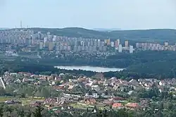 Panorama Bolevce a Bílé Hory v Plzni