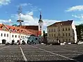 Mírové náměstí s kostelem sv. Petra a Pavla