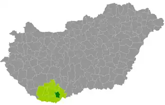 okres Bóly na mapě Maďarska