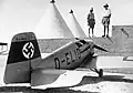 Bücker Bü 180 Student, let přes Afriku