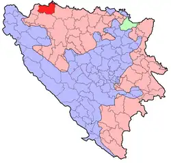 Bosanska Dubica na mapě