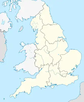 Mapa regionů v Anglii