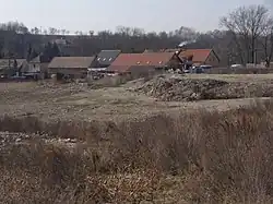 Bakov - prostor tvrze, zbořené v roce 2017.jpg