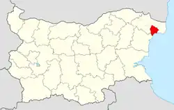 Obština na mapě Bulharska