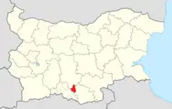 Obština na mapě Bulharska