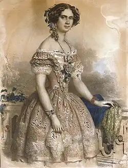 Róza Laborfalvi na obrazu Miklóse Barabáse (1854)