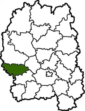 Poloha rajónu v Žytomyrská oblasti