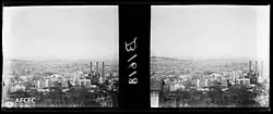 Pohled na Barcelonu z Montjuic, Katalánsko