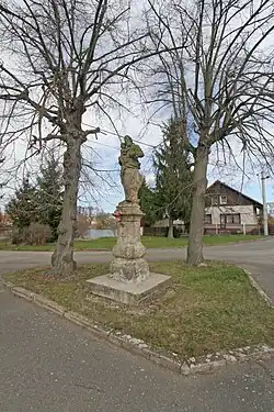 Sloup se sochou svatého Josefa s Ježíškem v Barchově