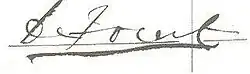 Mořic Arnold de Forest – podpis