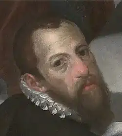 Mikuláš Müller na epitafu namalovaném jeho zetěm Bartholomeem Sprangerem