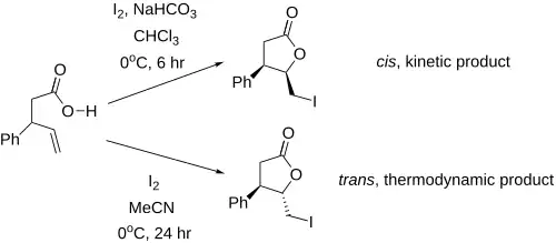 Příprava cis- a trans-laktonu