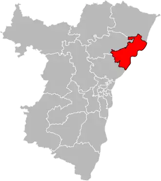 Kanton na mapě departementu Bas-Rhin