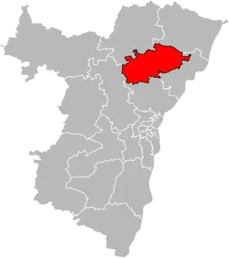 Kanton na mapě departementu Bas-Rhin