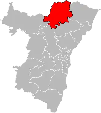 Kanton na mapě departementu Bas-Rhin