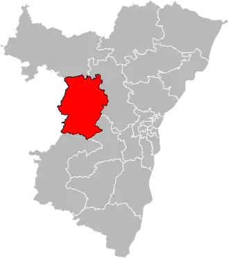 Kanton na mapě departementu Bas-Rhin