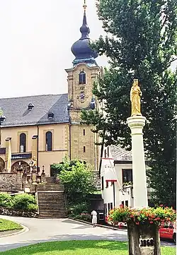 Bazilika Navštívení Panny Marie v Marienweiher z boku