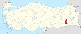 Poloha Batmanské provincie na mapě