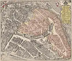 Plán města z roku 1709