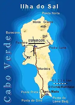 Mapa ostrova Sal