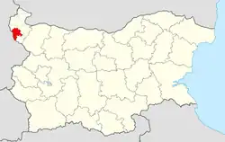 Obština na mapě Bulharska