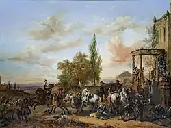 Sokolníci vypravující se na lov (1652), Bemberg Fondation Toulouse