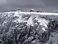 Vrcholek Ben Nevis v zimě.