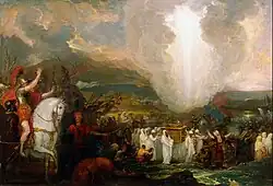 Jozue přechází řeku Jordán s archou úmluvy (Joshua passing the River Jordan with the Ark of the Covenant), 1800