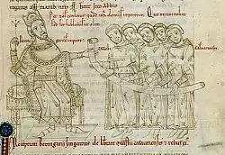 Berengar I. s mnichy (iluminace z 12. století)