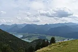 Panorama ze Schafbergu na Wolfgangsee