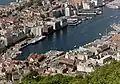 Pohled na Bergen z Fløyenu