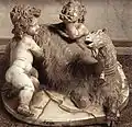 Gian Lorenzo Bernini – Koza Amalthea kojí Jupitera a Fauna (1615